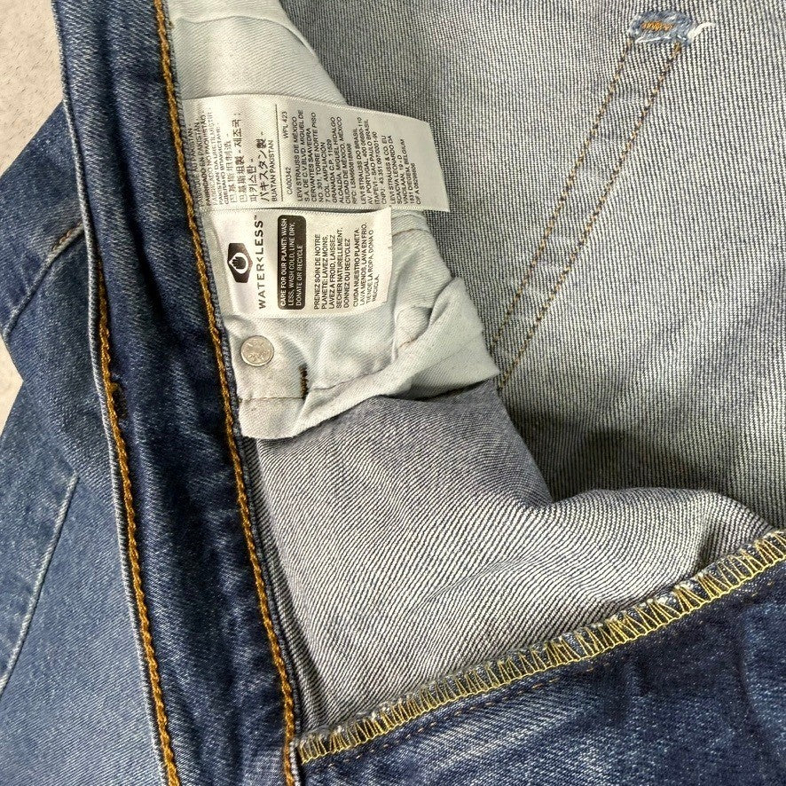 Levi Strauss 505 Mens Jeans W40 L32 Blue Medium Wash Straight Fit Denim Pants