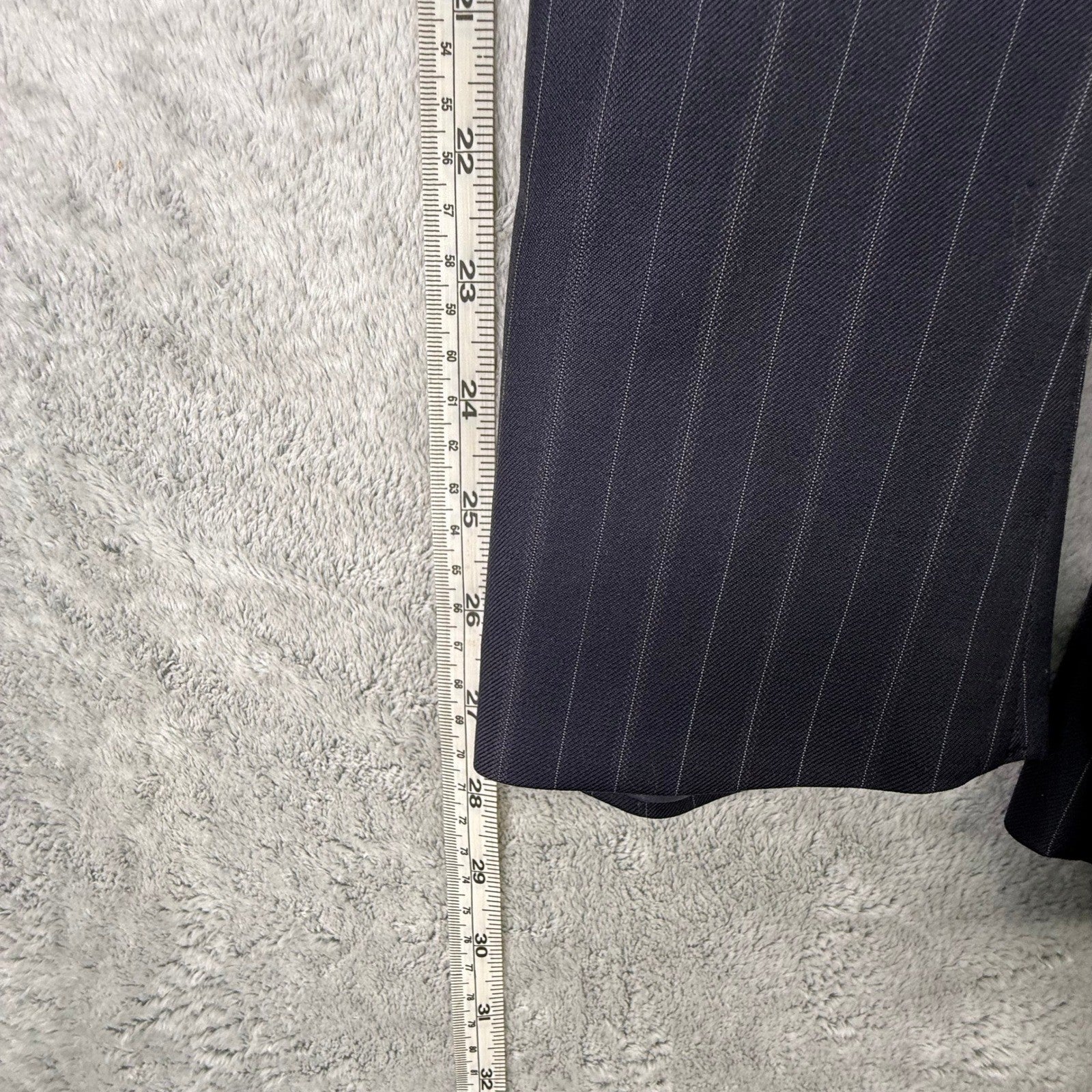 Z Zegna Mens Pinstripe Blazer Navy Blue Wool 2-Button Suit Jacket 50R 280CG4