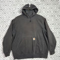Carhartt Mens XL Gray Cotton Long Sleeve Hooded Sweatshirt K288