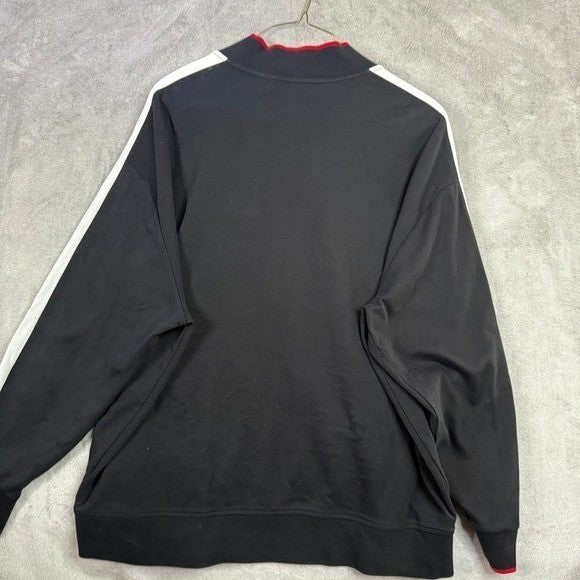 Polo Ralph Lauren Mens Track Jacket Black Red White Stripe Big Tall 3XB