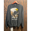 Vintage Horizon Set No Limits Bald Eagle Graphic Sweatshirt Faded Black XL