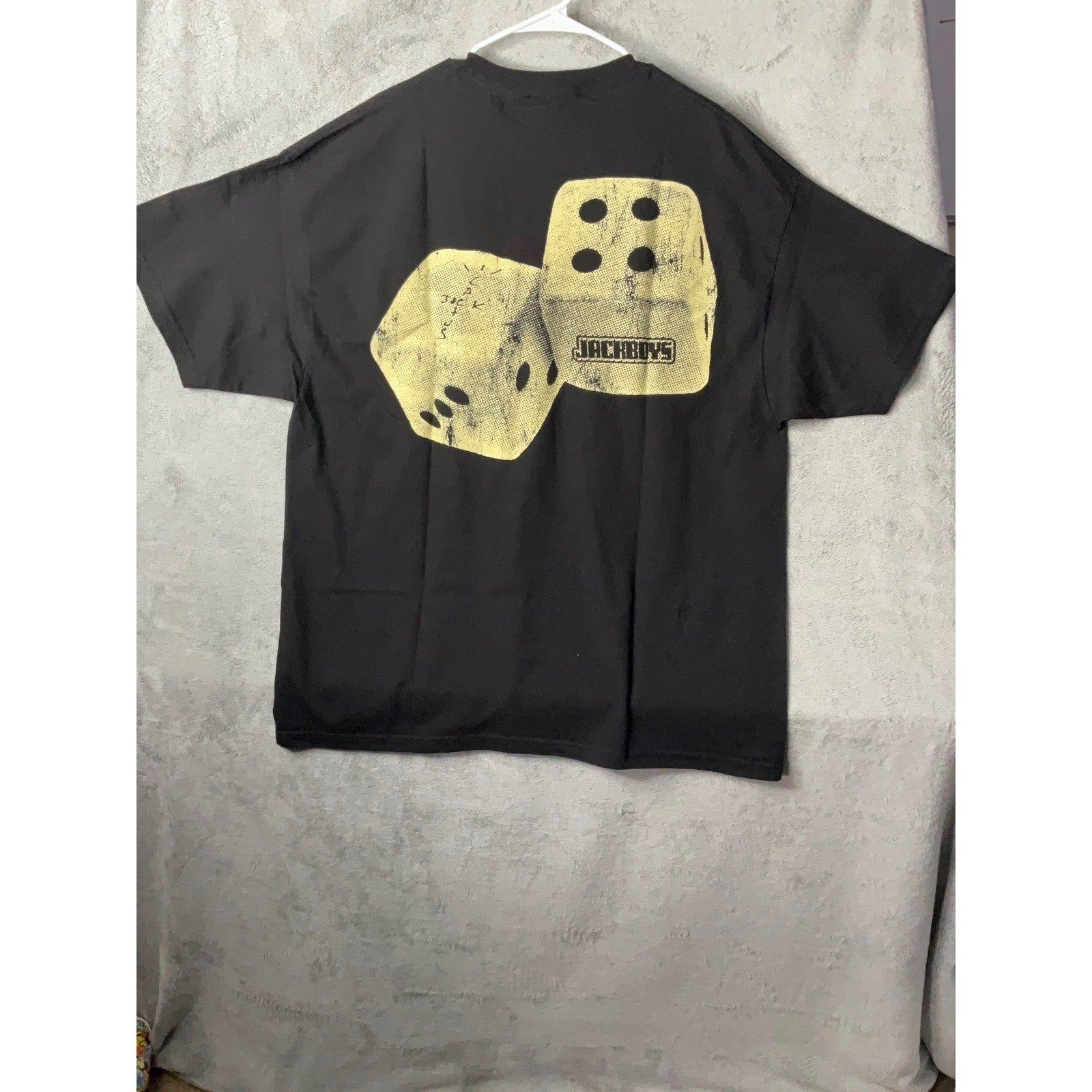 Travis Scott Jackboys Dice Graphic T Shirt Black Mens Size Large