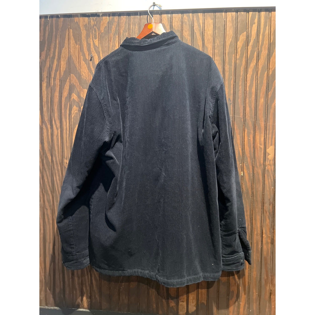 Carhartt Corduroy Shirt Jacket Navy Blue Quilted Lined Workwear Shacket 25x33