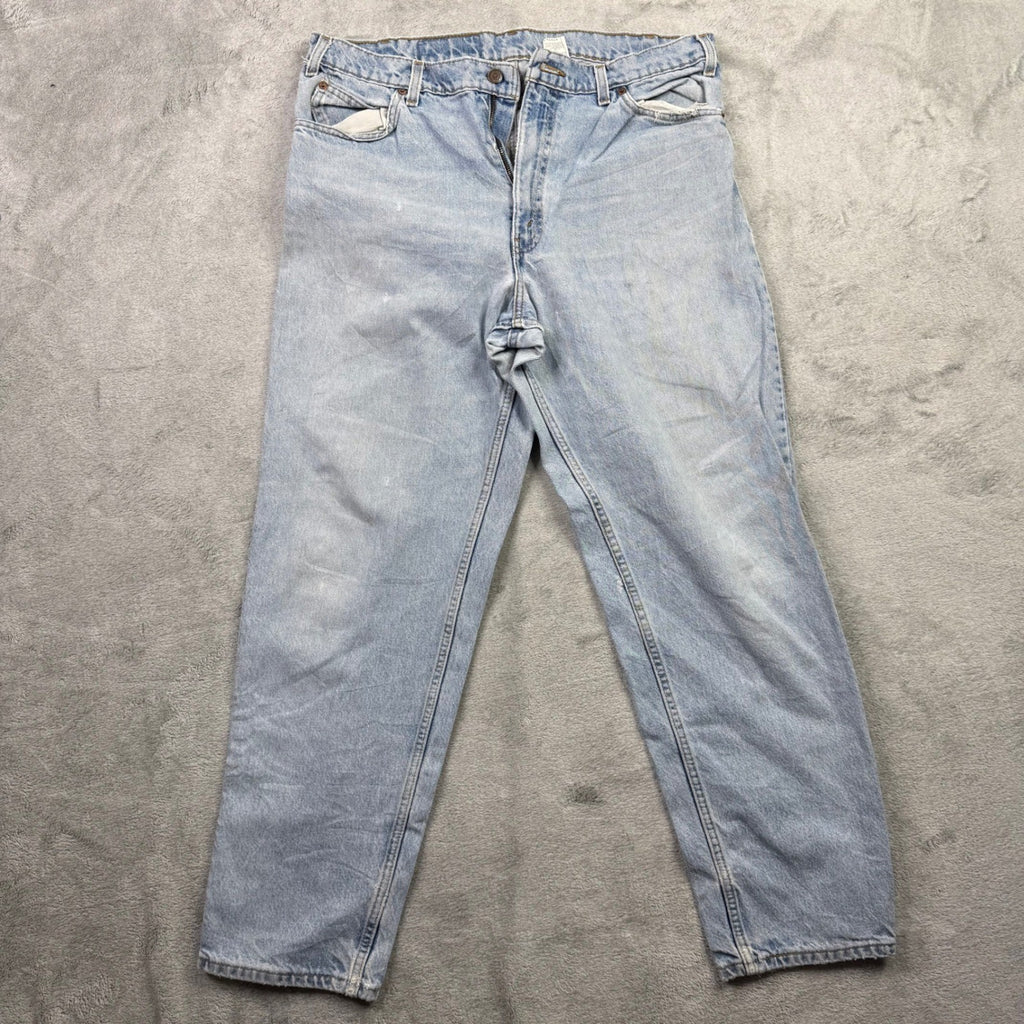 Levi Strauss 501 Mens Jeans Light Wash Button Fly Straight Leg Pants 34 x 28