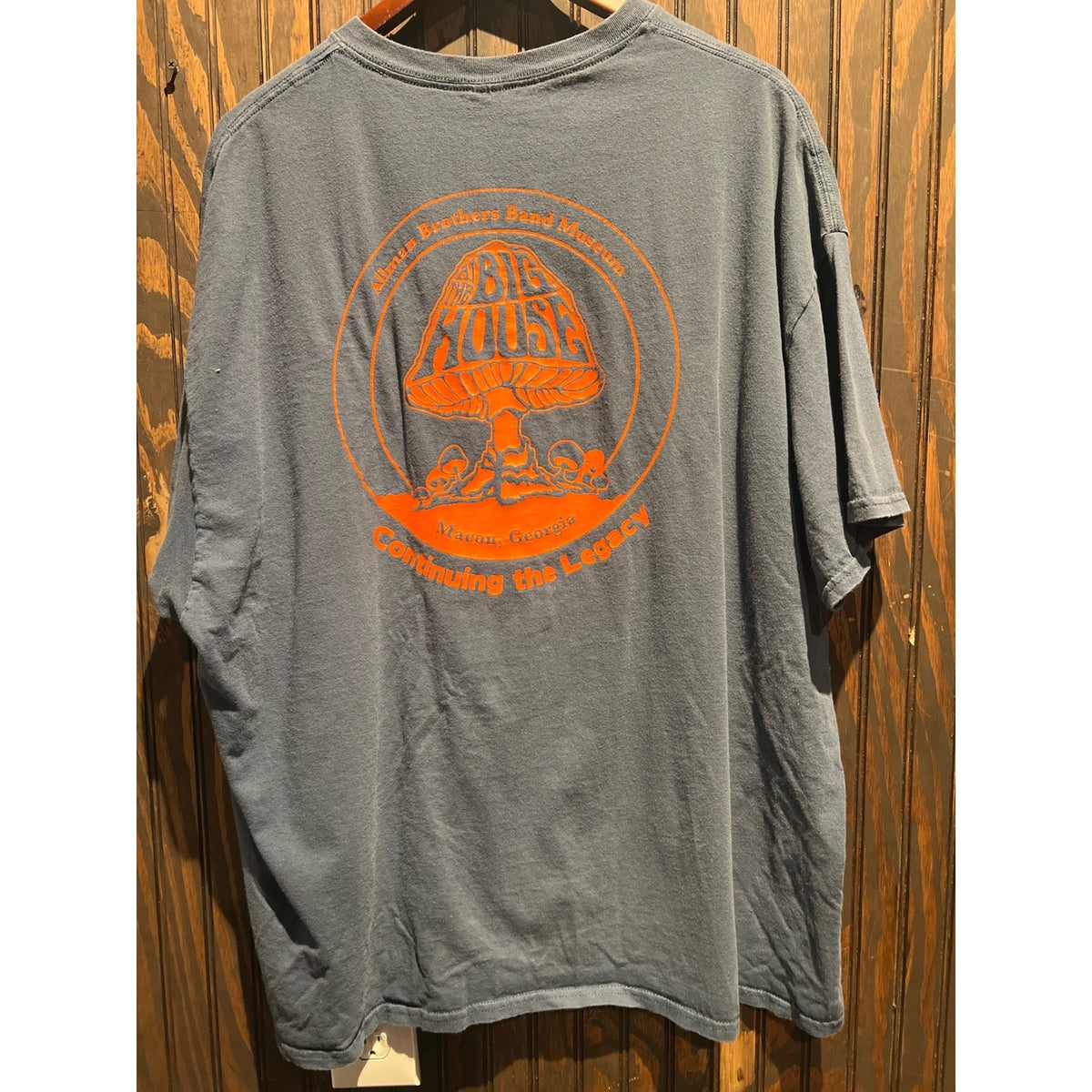 Allman Brothers Band Museum Big House T-Shirt Blue Gray Orange Mushroom XL
