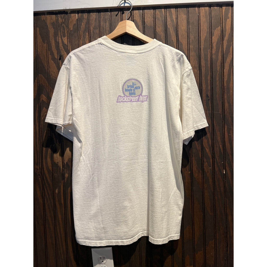 Vintage Backstreet Boys 90s Graphic T-Shirt White Cotton Heritage Large 21x28