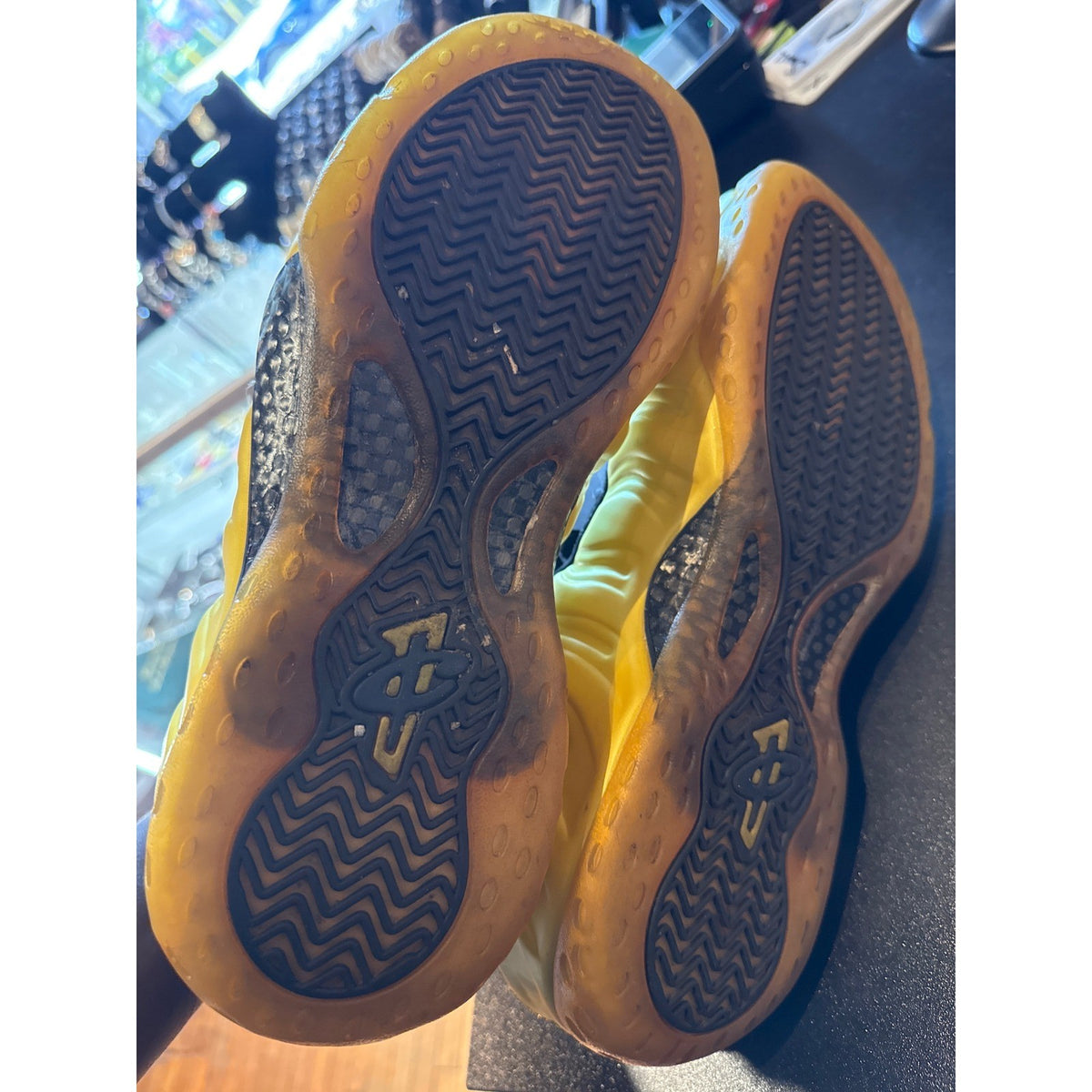 Nike Air Foamposite One Opti Yellow Black 314996-701 Mens Basketball Shoes