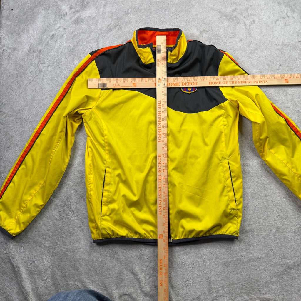 FC Barcelona Track Jacket Yellow Black Soccer Football Mens Size M