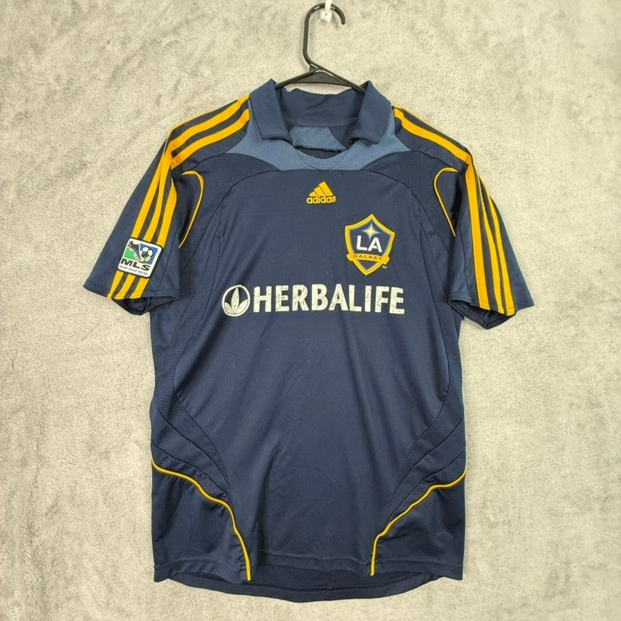 Adidas LA Galaxy Beckham 23 Soccer Jersey Men's Navy Blue Gold MLS