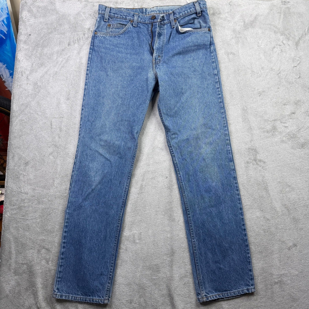 Levi Strauss 501 Jeans Blue Denim Straight Leg Button Fly Mens Size 34