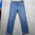 Levi Strauss 501 Jeans Blue Denim Straight Leg Button Fly Mens Size 34