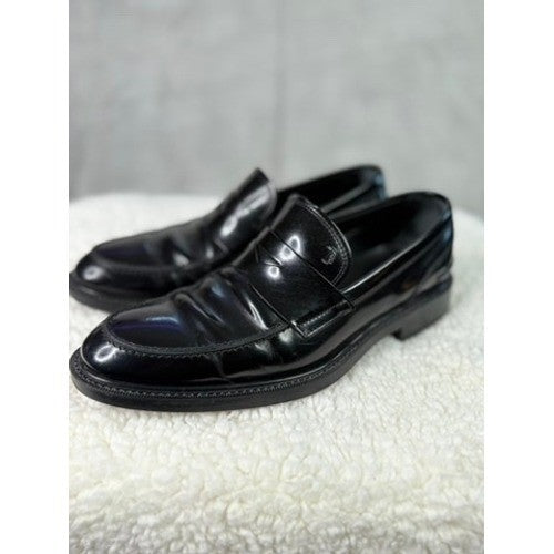 Johnston Murphy Black Leather Mens Bit Loafer Dress Shoes Size 12 M