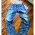 True Religion Bobby Mens 36 Straight Leg Jeans Blue Medium Wash Made in USA NEW