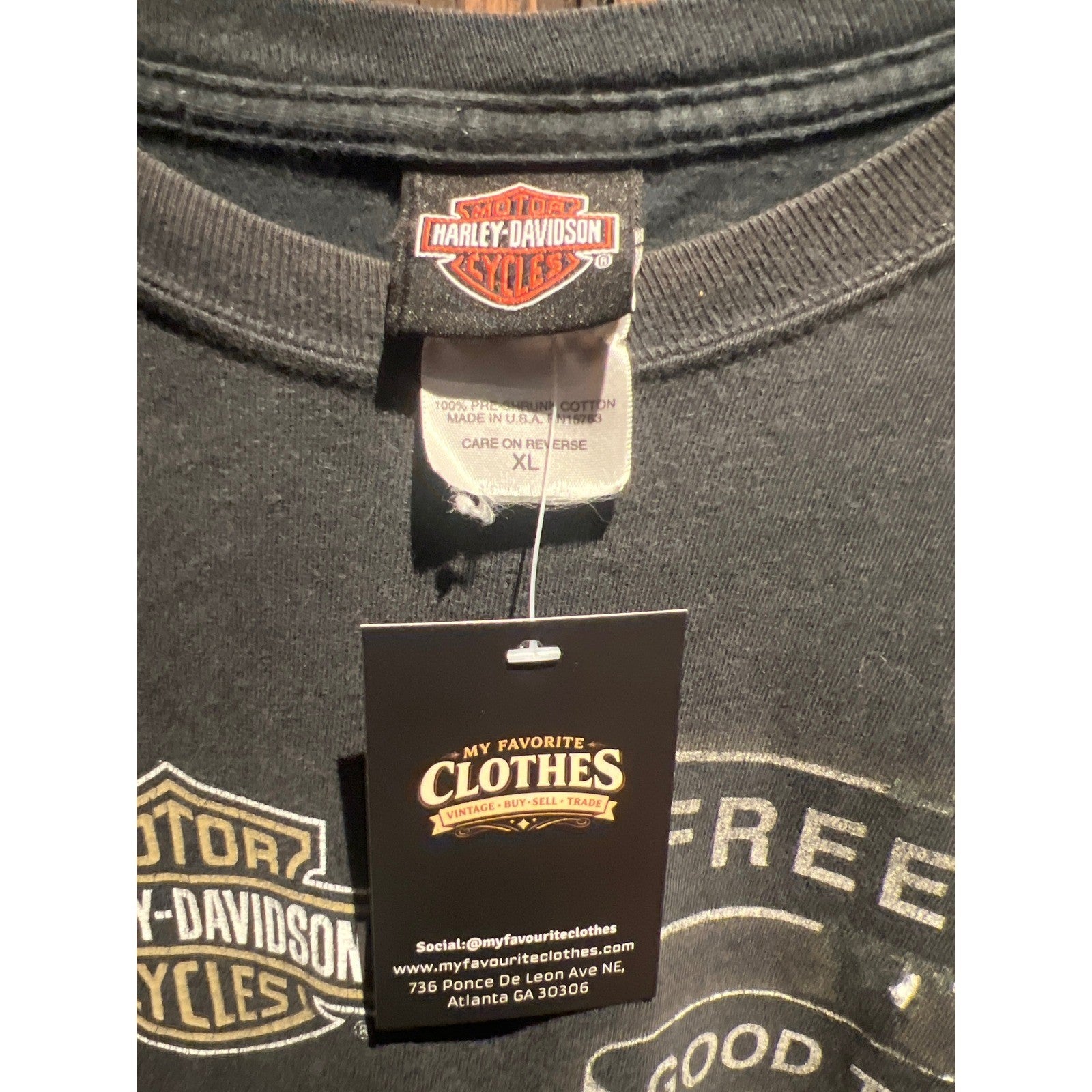 Harley Davidson Freedom Good Times Open Road T-Shirt Black Mens XL 28x22