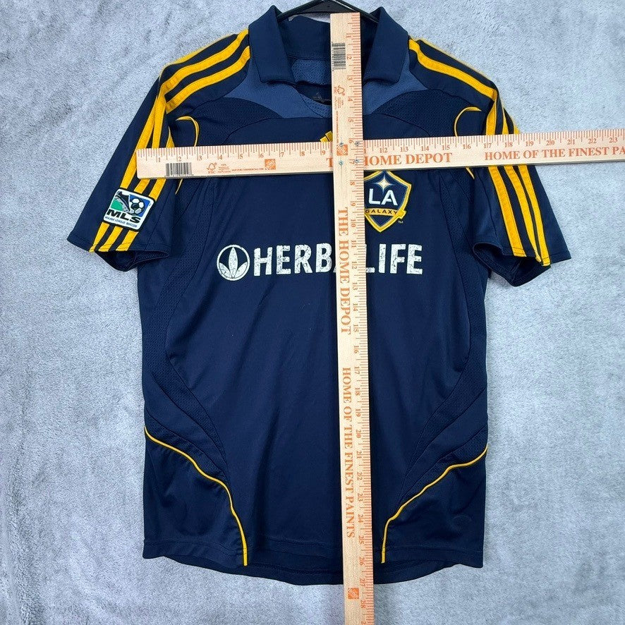 Adidas LA Galaxy Beckham 23 Soccer Jersey Men's Navy Blue Gold MLS