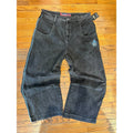 JNCO Jeans Mens 36x32 Faded Black Crown Wide Leg Baggy 90s Skate Denim Pants