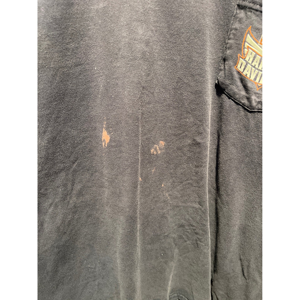 Harley-Davidson Surf City Huntington Beach CA Pocket T-Shirt Faded Black XL