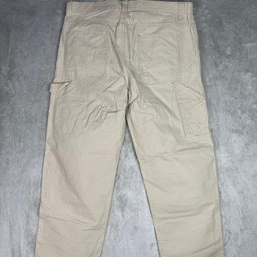 OLD NAVY Vintage Baggy Carpenter Pants Khaki Tan Mens 36x32 Utility Workwear