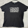 Marilyn Manson Black Graphic T Shirt Double Sided Print XXL