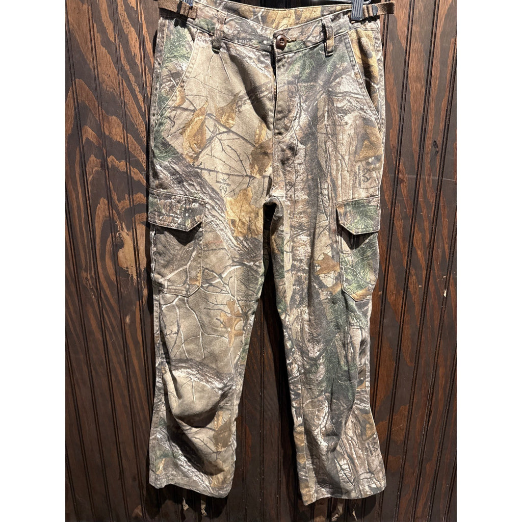 Realtree Camo Pants Woodland Hunting Outdoor Straight Leg Trousers High Rise