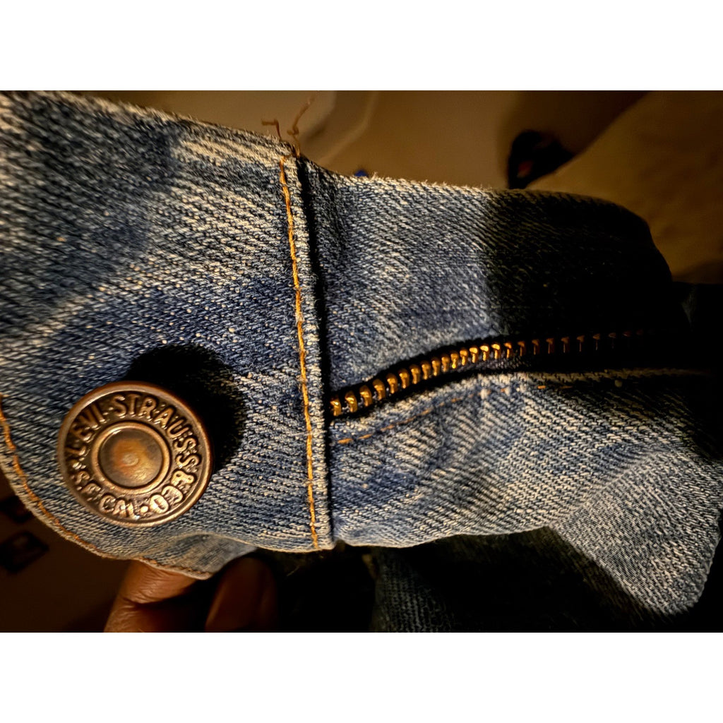 Vintage Levi's 505 Orange Tab Jeans USA Made Zip Fly Distressed date p5/75