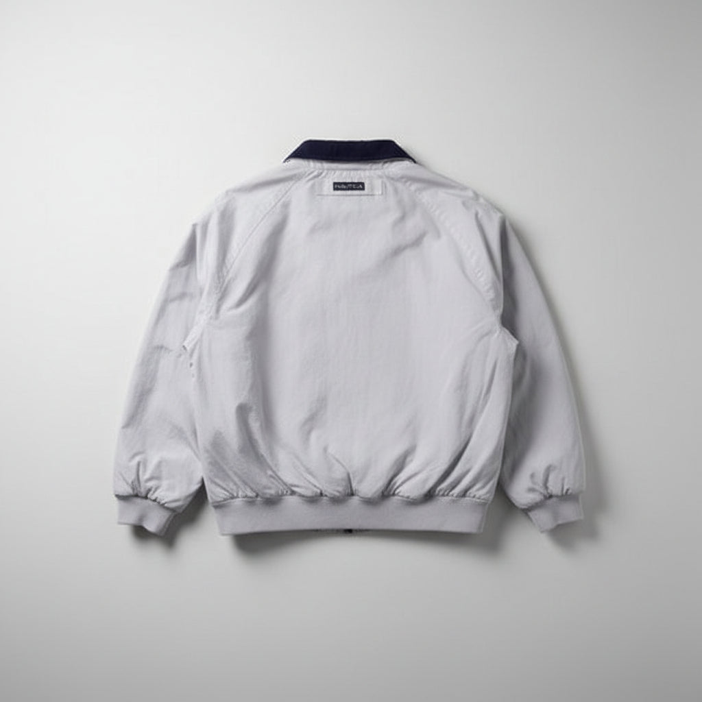 Nautica Reversible Bomber Jacket Blue White Yacht Club Graphic Mens XL
