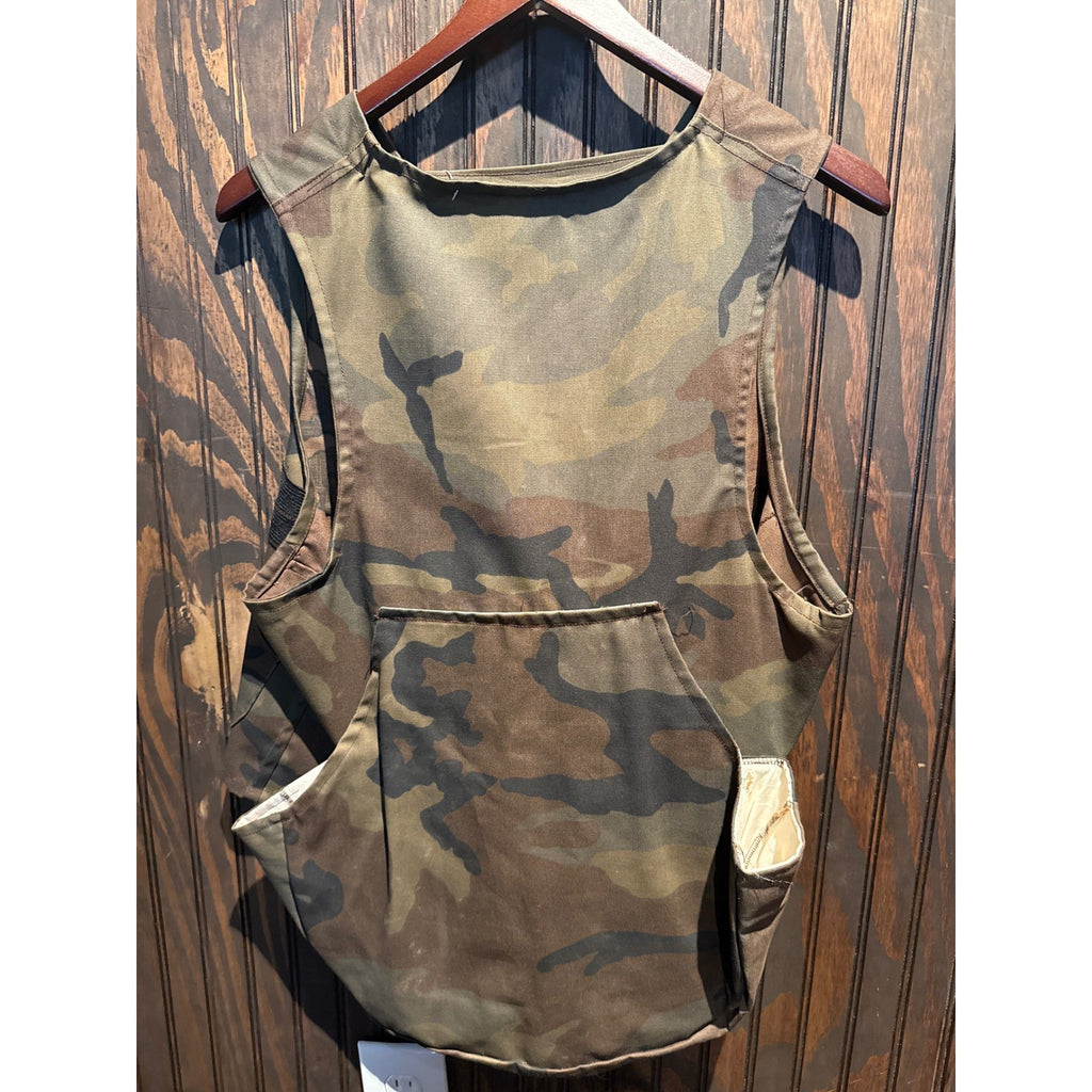 Vintage My Favourite Clothes Camo Hunting Vest Woodland Shell Loops Men XL 21x28