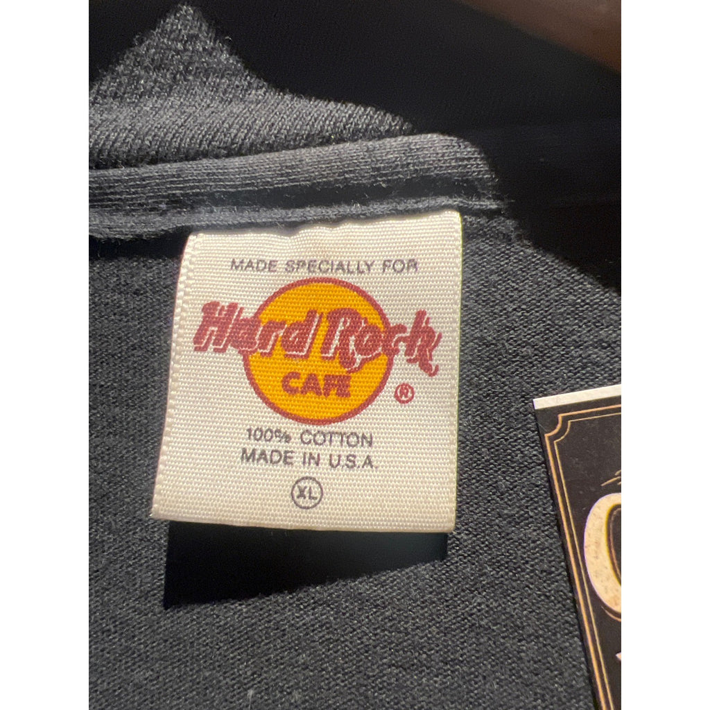 Vintage Hard Rock Cafe Las Vegas T-Shirt Black Graphic Tee Mens XL 22x29
