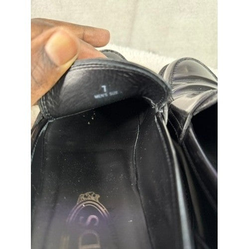 Johnston Murphy Black Leather Mens Bit Loafer Dress Shoes Size 12 M