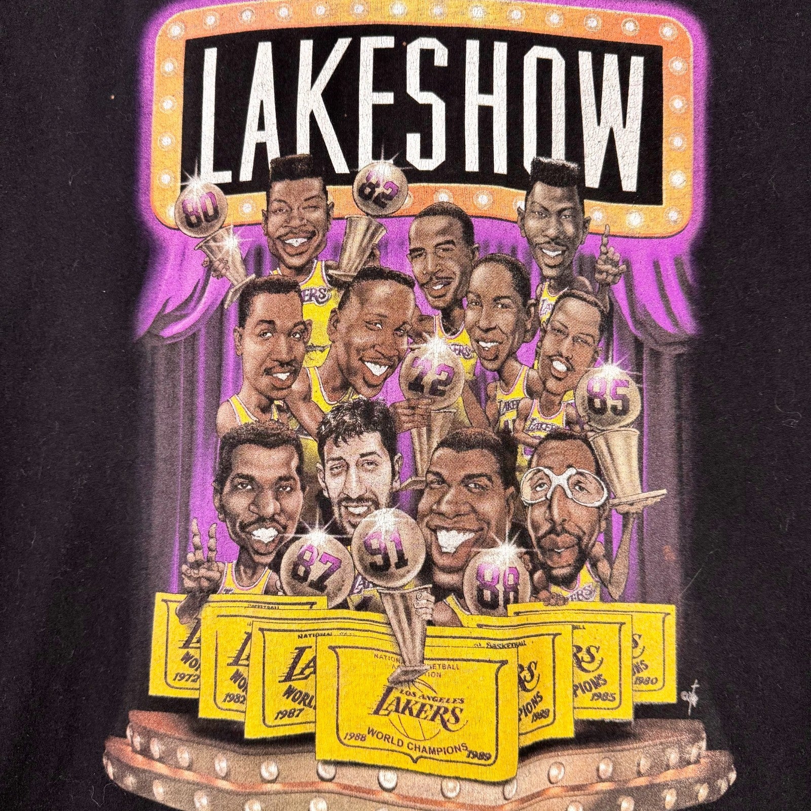 Mitchell & Ness NBA LAB "Lakeshow" Los Angeles Lakers Graphic TShirt Size L