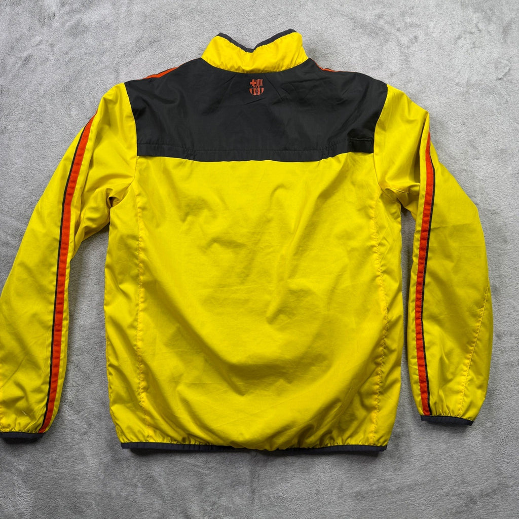 FC Barcelona Track Jacket Yellow Black Soccer Football Mens Size M