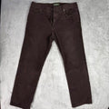 Eddie Bauer Corduroy Pants Brown Straight Fit Mens Size 38x32