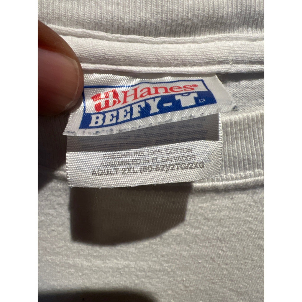 Vintage 90s Miami Dolphins Hanes Beefy-T Single Stitch White Graphic Shirt 2XL