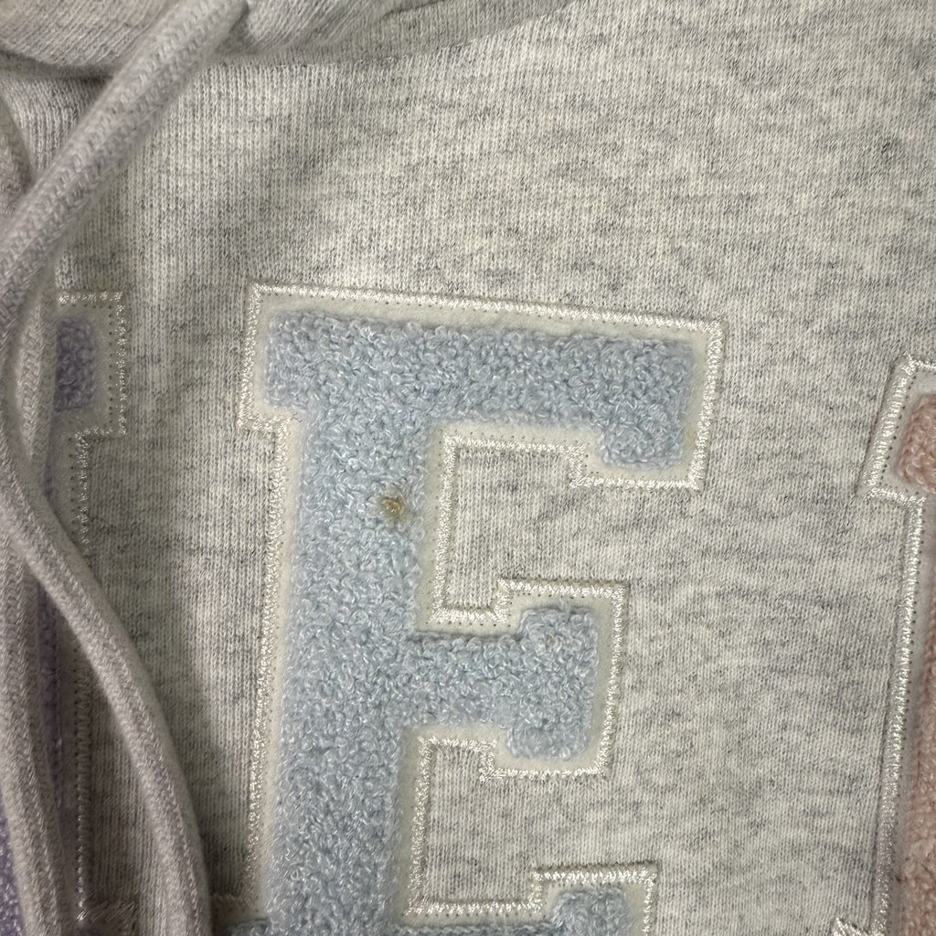 Kith "NY TO THE WORLD" Hoodie Gray XL – Pastel Chenille Letters, Rare