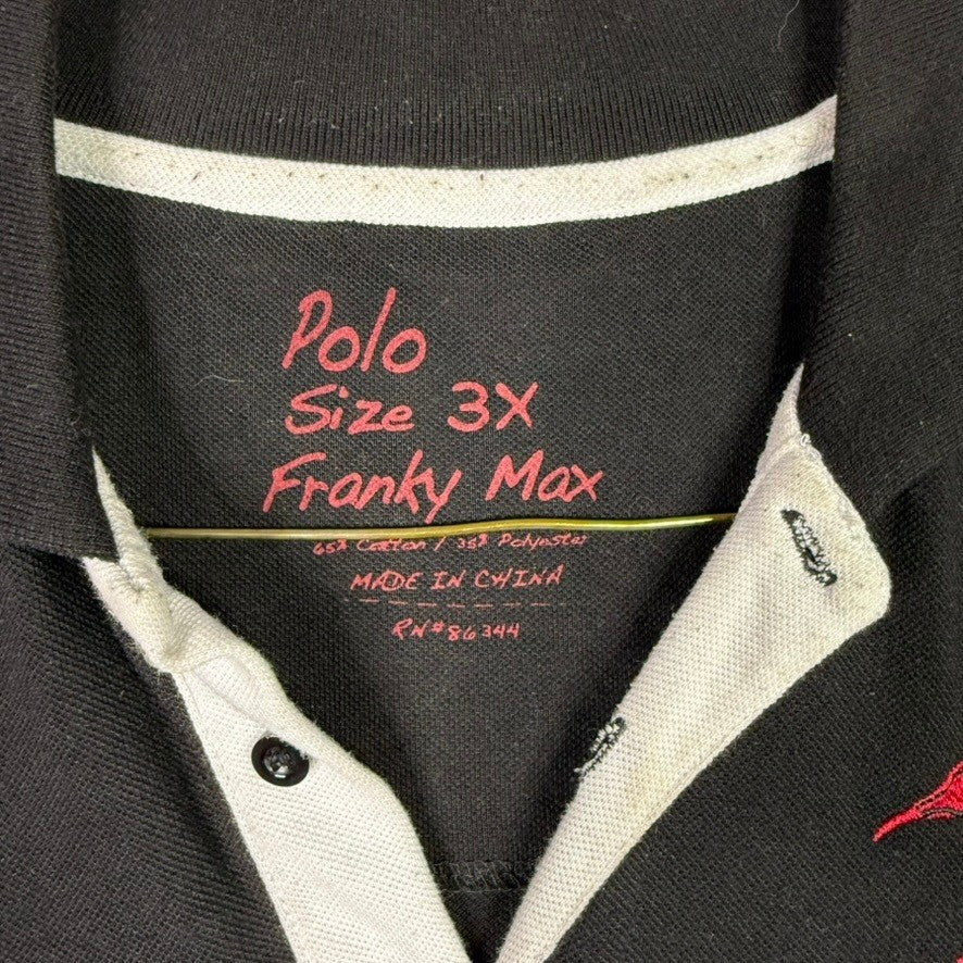 Polo Ralph Lauren Franky Max Black Red Big Pony Logo Embroidered Polo Shirt 3X