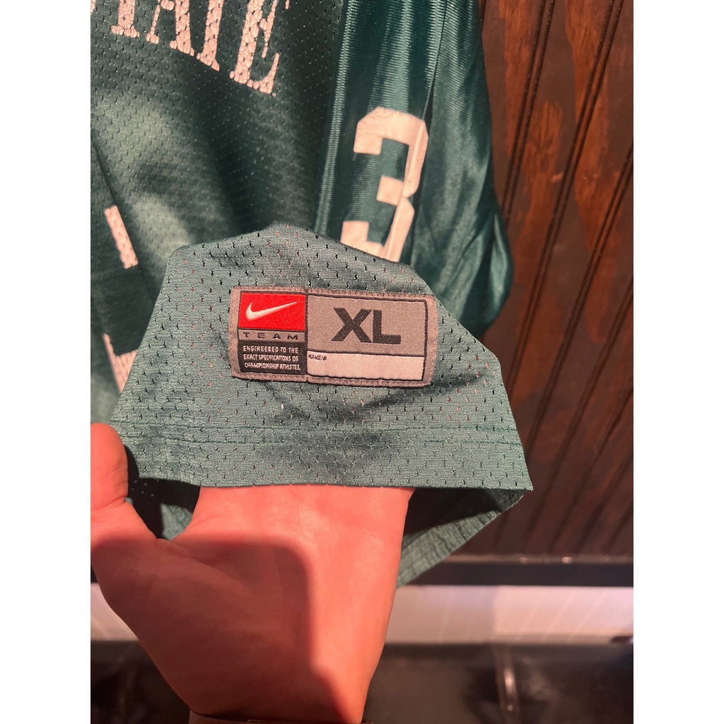 Vintage Nike Michigan State Spartans Football Jersey Green White XL 34x26