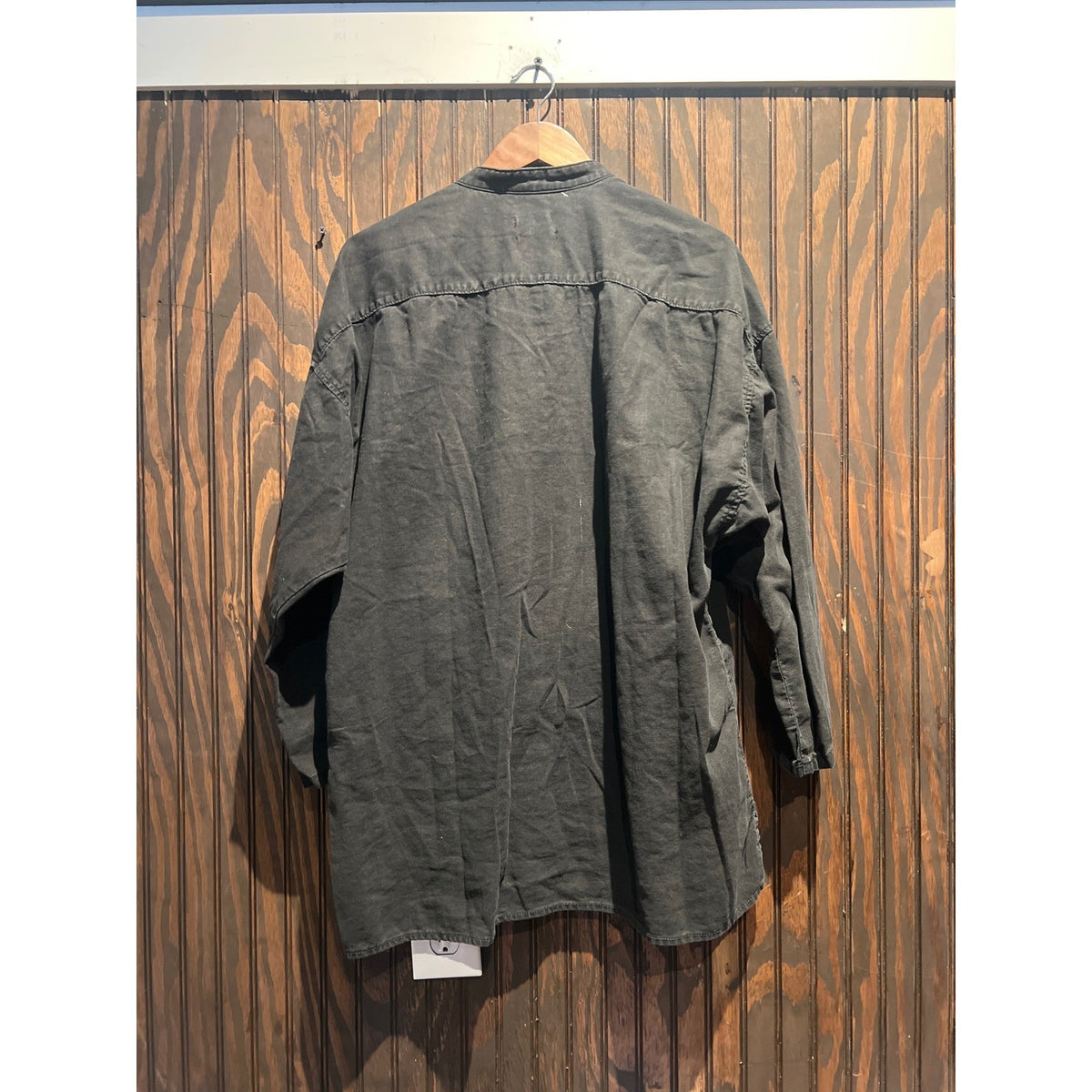 Dr Collectors US ARTY Patch Oversized Shirt Faded Black Military Workwear L XL