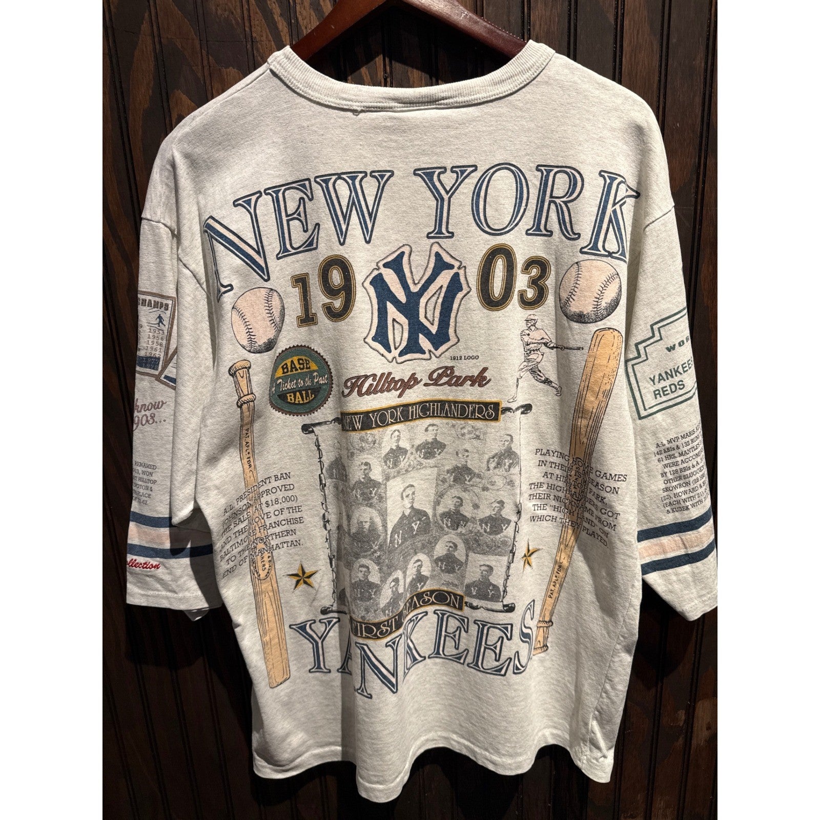Vintage Long Gone New York Yankees 1961 World Series Champions AOP T-Shirt XL
