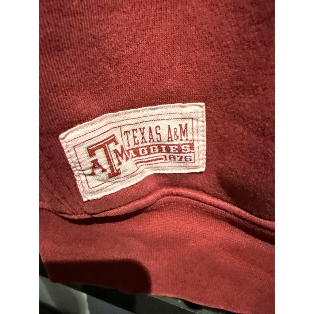 Texas A&M Aggies Hoodie Maroon Oversized Graphic Pullover Sweatshirt Mens L