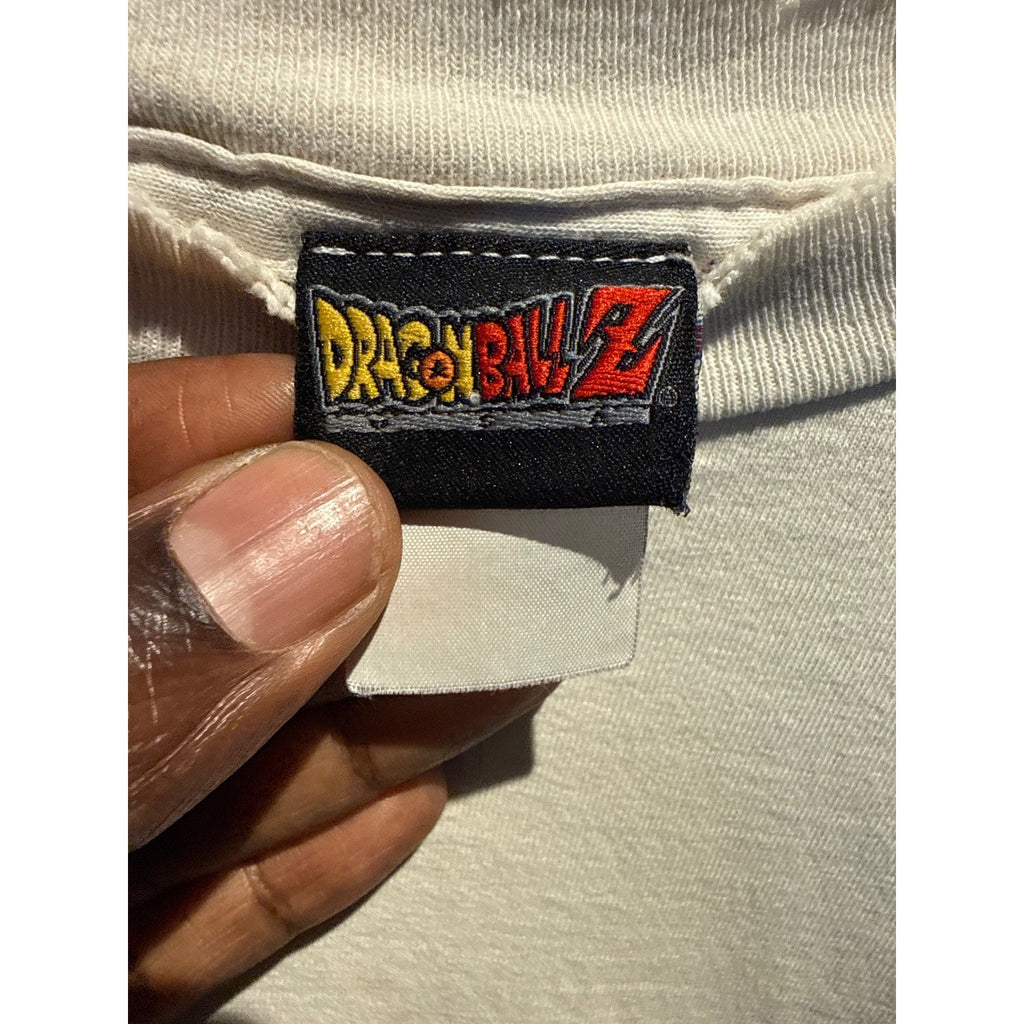 Vintage Dragon Ball Z Goku Graphic T-Shirt Cream Off White Anime 90s Mens XL