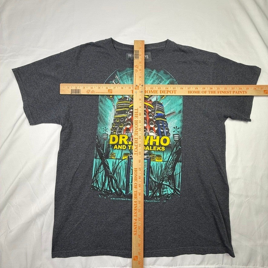 Dr Who and the Daleks Graphic T Shirt Dark Grey Size L