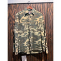 American Edition Mens Camo Flannel Shirt Medium Green Brown Woodland Button Up