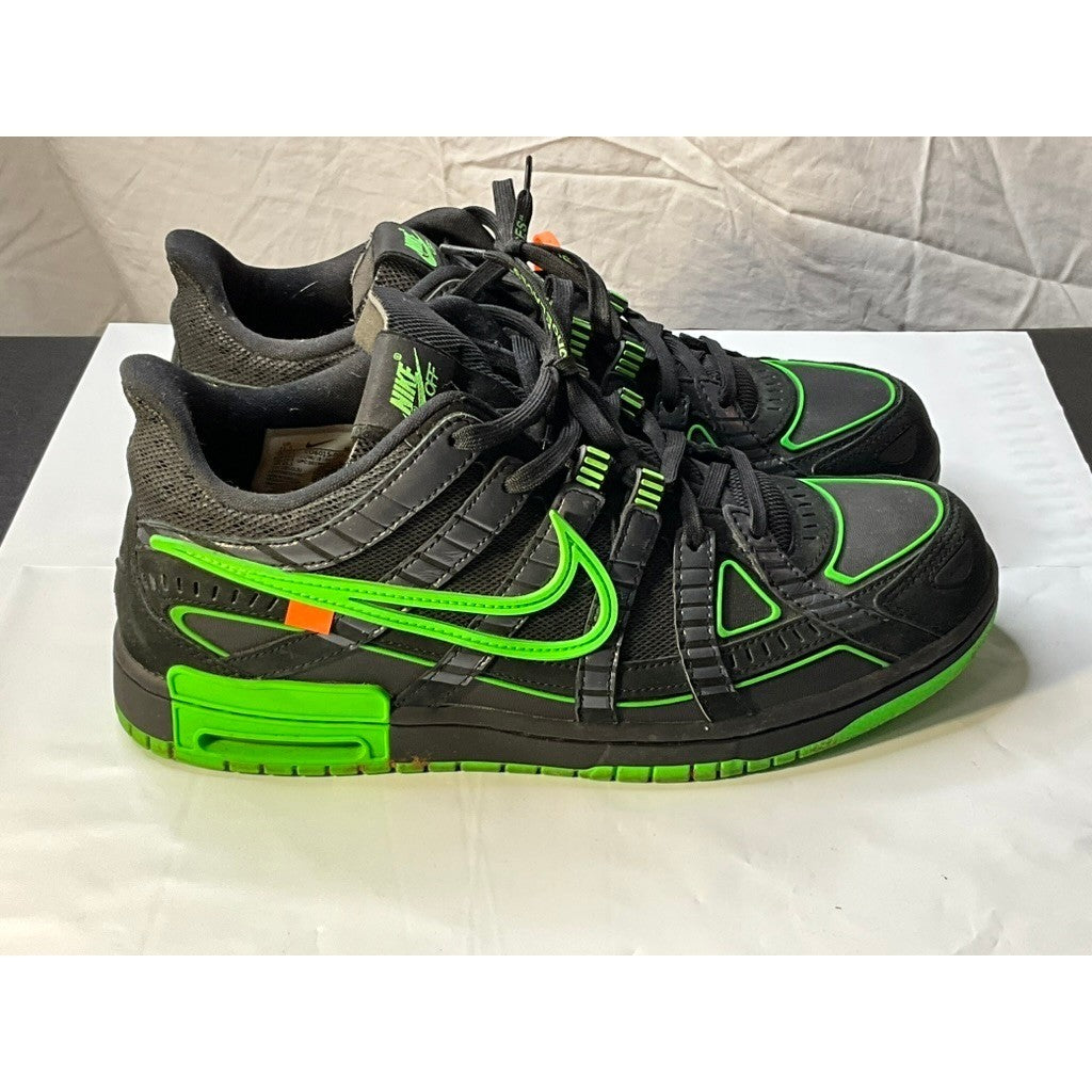Nike Off-White Air Rubber Dunk Low Volt Neon Green Black CU6015 001 Size 11.5