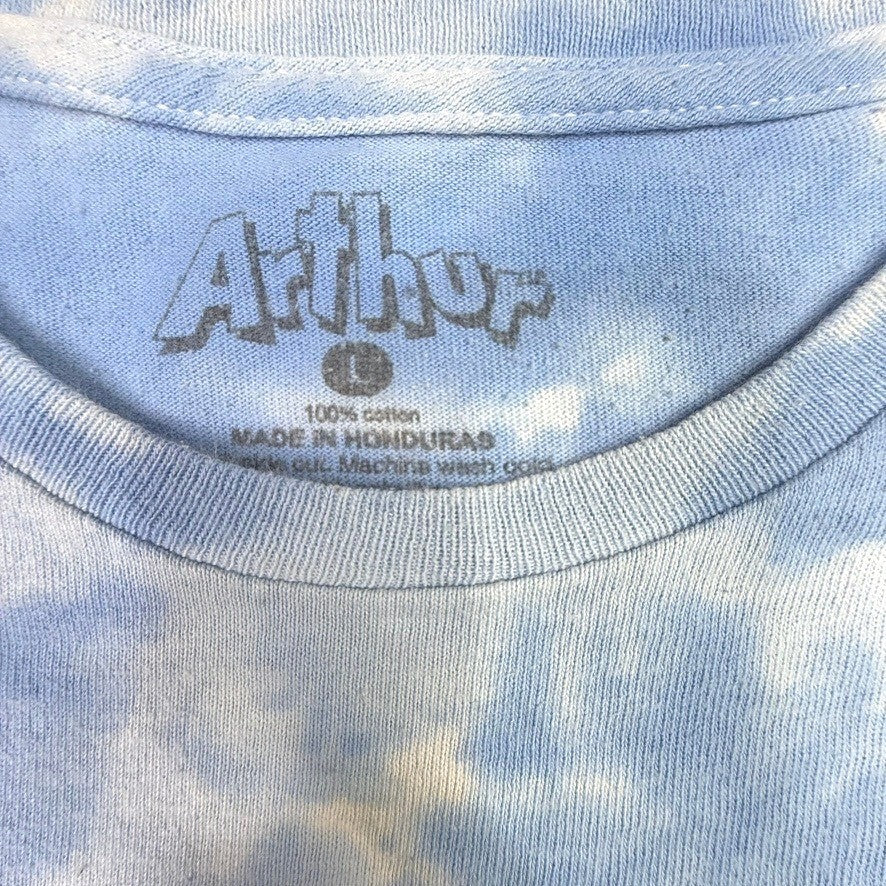 Arthur Hugs Not Drugs Tie Dye T Shirt Size Large 100 Percent Cotton