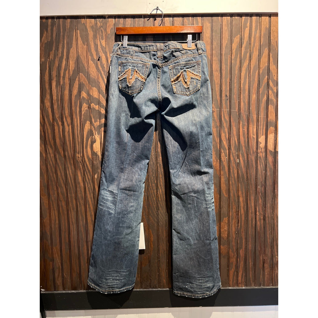 TITLE: Level 99 Lily Jeans Womens Size 29 Y2K Flare Bootcut Embroidered Denim