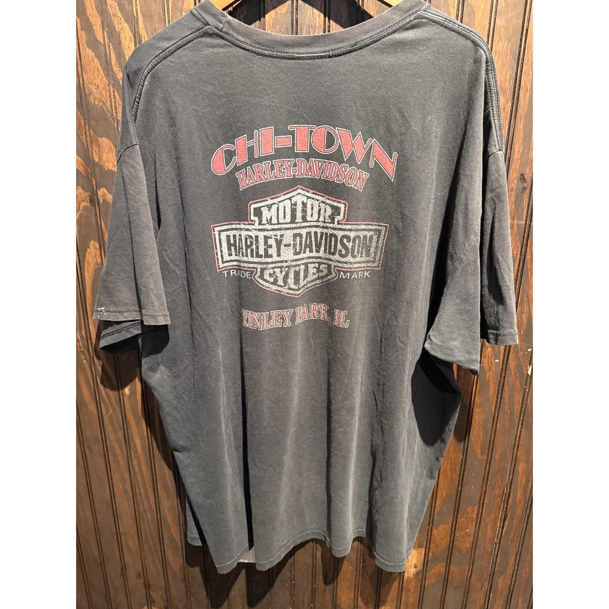 Harley Davidson Ride A Legend Pin Up Graphic T-Shirt Faded Black Mens 3XL 28x33