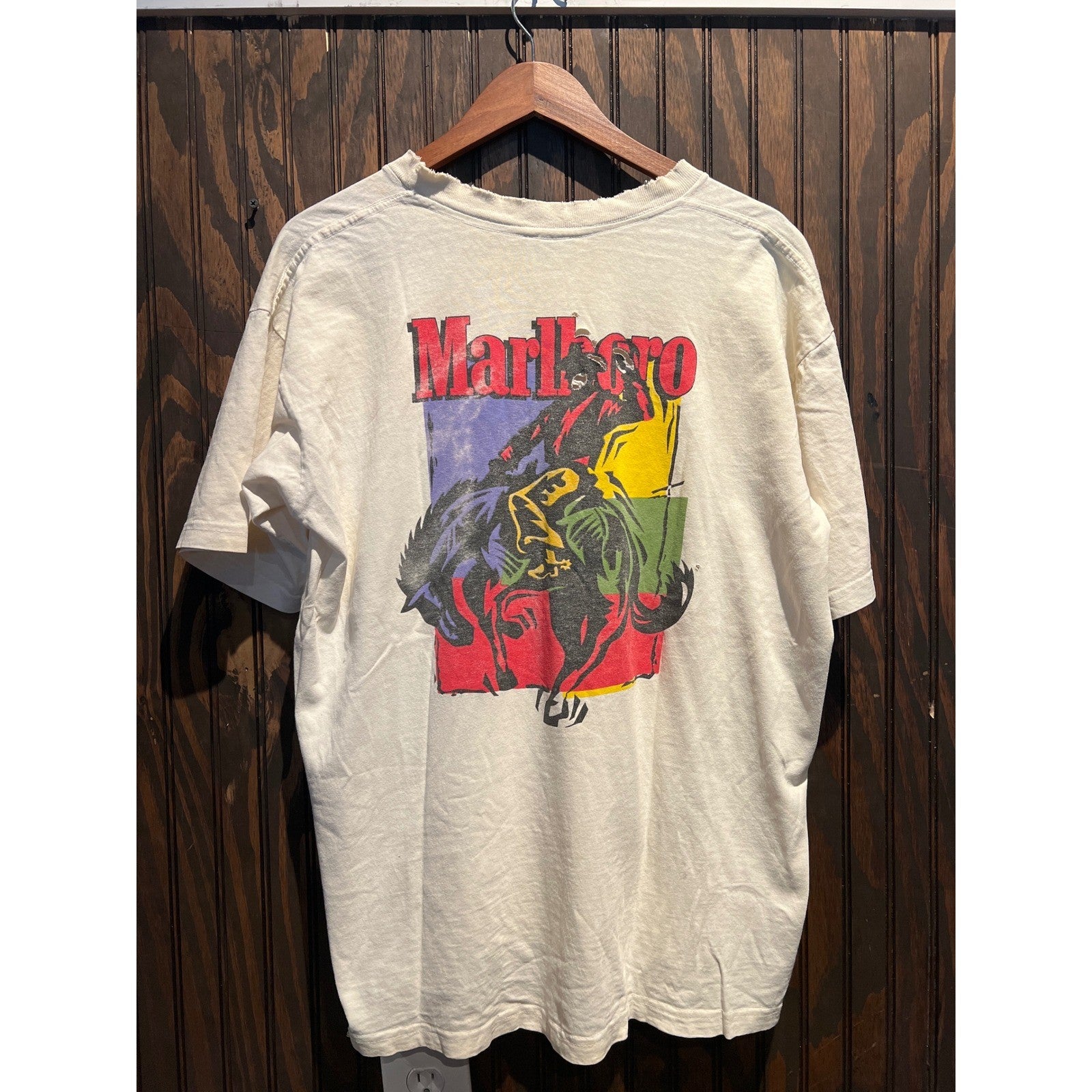 Vintage Marlboro Adventure Team T Shirt XL American Born Single Stitch USA Made