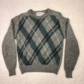 McGregor Mens Argyle Sweater Wool Acrylic Blend Gray Green Pullover Size Large