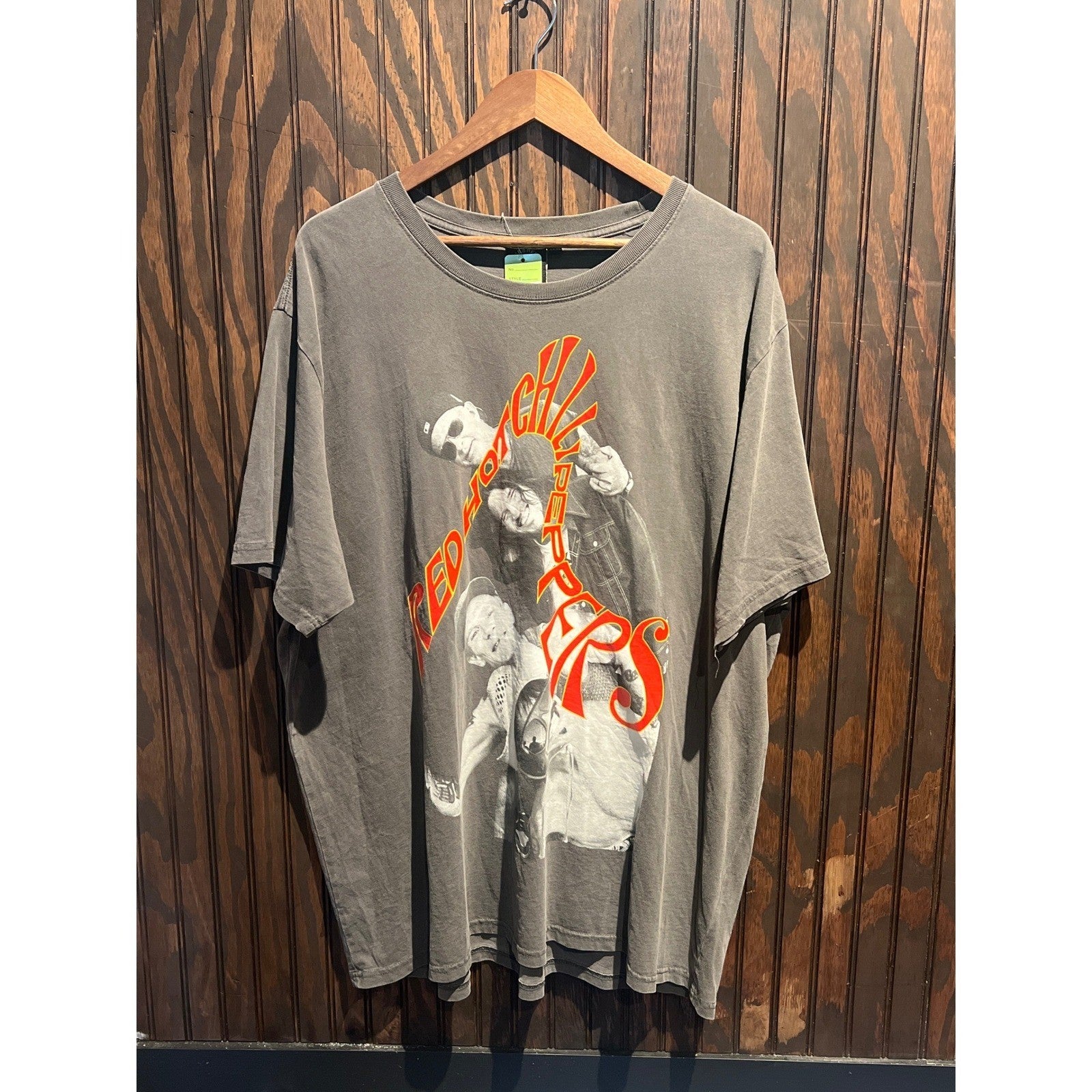 Red Hot Chili Peppers Graphic Band T-Shirt Charcoal Grey Oversized Rock Tee XL