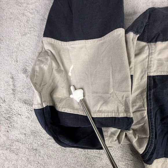 Live For Rugby Scotland Jersey Mens Medium Navy Blue Gray Striped Long Sleeve